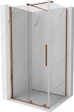 Mexen Velar cabine de douche coulissante 100 x 70 cm, transparent, or rose gold