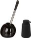 5Five - WC-/toiletborstel in houder - zwart/rvs - Zeeppompje 250 ml