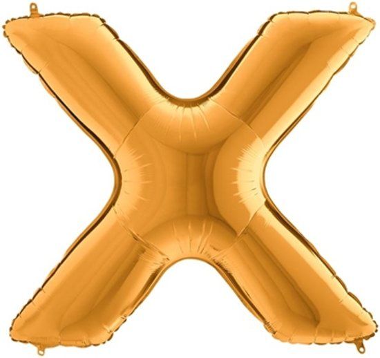 Folieballon letter X goud (100cm)