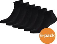 Apollo Bamboo Sneakersokken Zwart - 6 paar - Maat 43-46