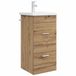 vidaXL Badkamermeubel met Wasbak Artisanaal eiken 42 x 40 x 84,5 cm