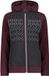 CMP Fleece voor dames met capuchon Bordeauxrood/Zwart