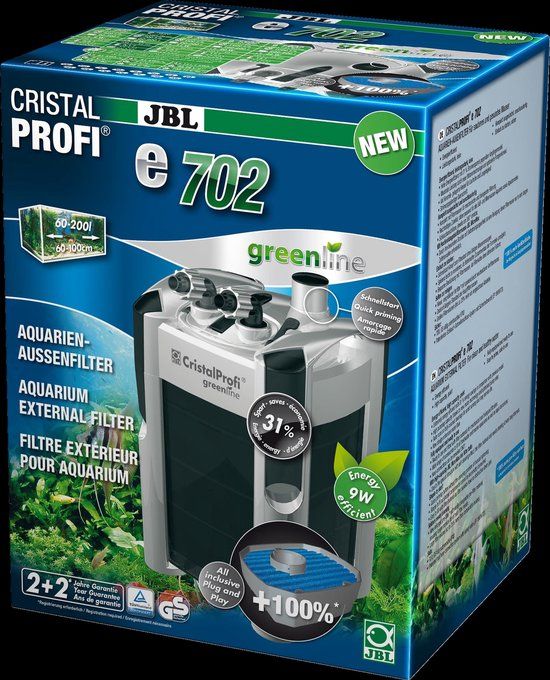 JBL CristalProfi e 702 greenline Aquariumfilter - 700 l/h - 200 l