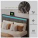 Merkloos Bedframe – Modern Bed – Opbergbed – Gestoffeerd Bed – LED-Verlichting – USB-Poorten – Houten Lattenbodem – Eenpersoons – Hout – Volwassenen – Extra stevig