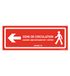 AUA SIGNALETIQUE - Circulatie à Gauche - Auto collant laminé - Rouge 420 x 160 mm