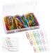 Carehabi 400 stuks paperclips, kleurrijk, 28 mm, 33 mm, 50 mm, gecoate paperclips en paperclips, paperclips in transparante opbergdoos voor kantoor, school en thuis