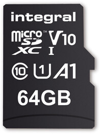 Integral 64GB HIGH SPEED MICROSDHC/XC V10 UHS-I U1