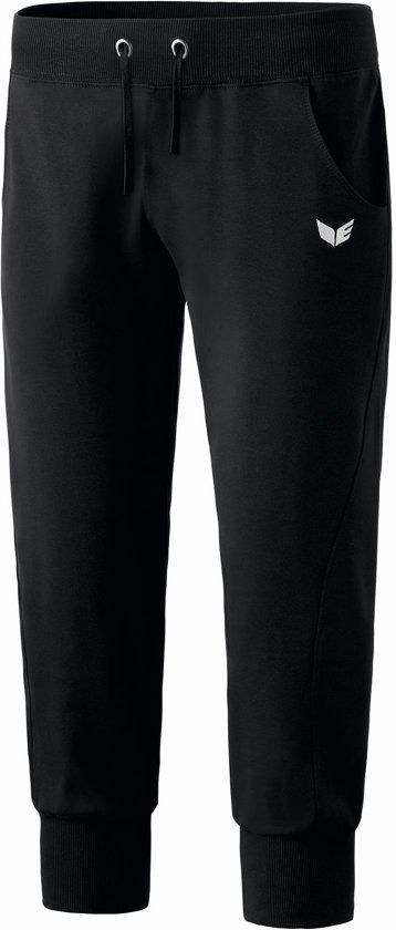 Erima Basics 3/4-Sweatbroek - Trainingsbroek - Vrouwen - Maat L - Zwart