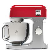 Kenwood kMix KMX750RD Keukenmachine, 5 L Roestvrijstalen Kom, Veiligheidssysteem voor Veilig Gebruik, Metalen Behuizing, Inclusief 3-Delige Accessoire Set en Spat Beschermer, 1000W, Rood