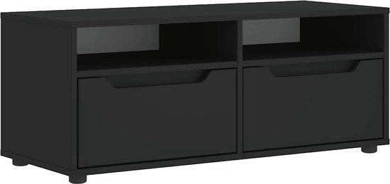 vidaXL Tv-meubel VISNES 100x40x38 cm bewerkt hout zwart