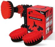 Premium Kornely Premium boorborstel, hard, rood, set van 3, 13 cm