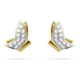 Swarovski Idyllia Lilia Oorknopjes, Vlinder, Wit, Goudkleurige toplaag
