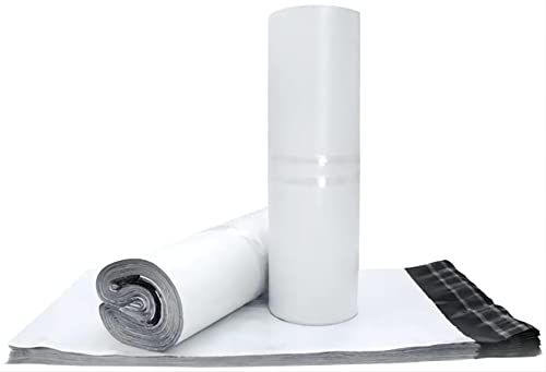 Sipobuy 100 Pcs Mailing Post Express Zakken, Pe Materiaal Seal Pack Verpakking Verzendkosten Mail Zakken Enveloppen Mailers, Waterdichte En Vochtbestendige (White 10X14in)