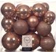 Decoris Kaemingk B.V. 52x stuks kunststof kerstballen toffee bruin 6-8-10 cm - Onbreekbare plastic kerstballen