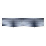 Merkloos / Sans marque Blauw/wit gestreept polyester windscherm/strandscherm/camping scherm 500 x 90 cm - privacy scherm