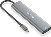 AISENS A109-0857 interface hub USB 3.2 Gen 1 (3.1 Gen 1) Type-C 5 Mbit/s Grijs