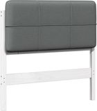 vidaXL - Gestoffeerd hoofdbord - Wit en Lichtgrijs - 80 cm