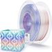 PLA filament soie, 1,75 mm, couleur arc-en-ciel, nacre pastel, 1 kg