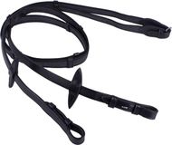 QHP Teugel antislip met stops Black - Shet | Zwart | Leer | Full