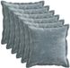 vidaXL - Taie d'oreiller - 6 pièces - BOIS - Bleu clair - 35 x 35 cm - Coton satiné