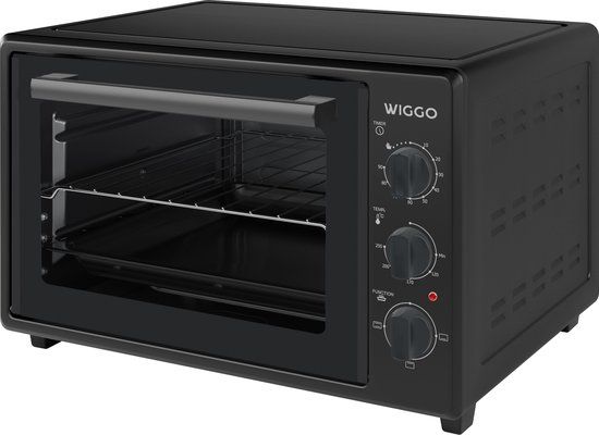 Wiggo WMO-E353(B) - Vrijstaande Mini Oven - Electrisch - 35 liter - 1800 W - Zwart
