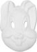 Merkloos / Sans marque Papier mache masker konijn/haas 24 x 19 cm
