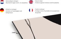KitchenYeah Spatscherm keuken 120x80 cm - Kookplaat achterwand Pastel - Zwart - Minimalisme - Muurbeschermer - Spatwand fornuis - Hoogwaardig aluminium