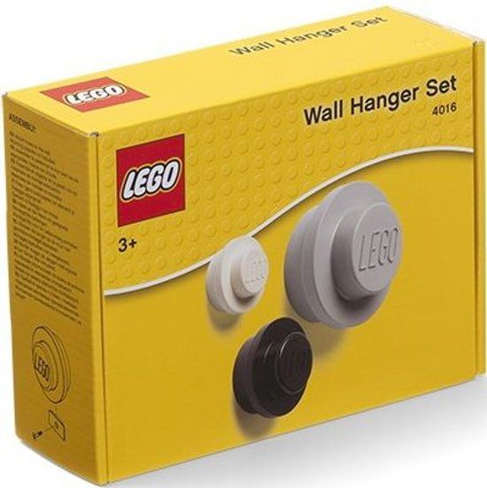 LEGO Kapstok 3-delig - Grijs - Kunststof