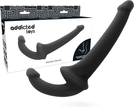 ADDICTED TOYS | Addicted Toys Strapless Strapon Black | Double Dildo | Sex Toy for Women