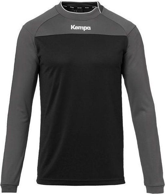 Kempa Prime Longsleeve Zwart-Antraciet Maat M - Unisex - Volleybal