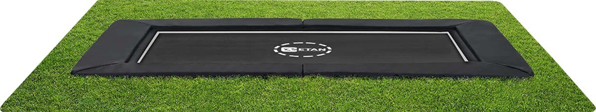 Etan PremiumFlat Trampoline - 281 x 201 cm / 0965ft - Zwart - Rechthoekig - Volledig Gelijkvloers - Inground Trampoline