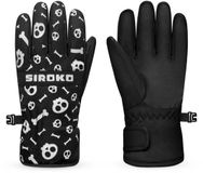 Siroko Skull Handschoenen Zwart Unisex Polyester Waterdicht 12