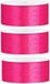 Partydeco Ruban cadeau - 3x - Rose foncé - 2,5 cm x 25 mètres - Satin