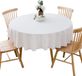 Shenzhen Haorui Industrial Technology Co., Ltd. Nappe ronde - blanc - lin-coton - 180 cm