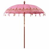 vidaXL Balinese Parasol Roze 215 x 215 x 260 cm Katoen
