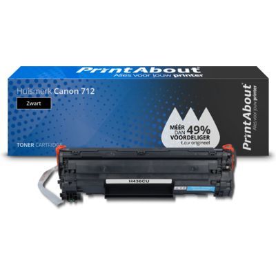 PrintAbout 712 Black Toner Cartridge for Canon i-SENSYS LBP3010 & LBP3100 - Compatible