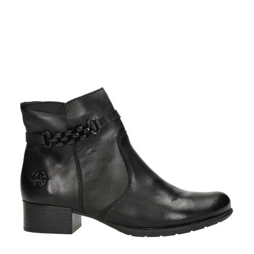 Rieker Leather Ankle Boots - Black
