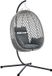 vidaXL Hangende ei-stoel poly rattan 104 x 100 x 191 cm grijs