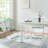 en.casa Klapstoel set van 4 Pornainen 74x46x47 cm mintgroen