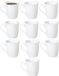 Gerimport Koffie / thee mok - sierlijk - 10x stuks - wit - 310 ml - mokken - keramiek