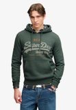 Superdry Vintage Logo Heritage Relaxed Hoodie Heren Denver Groen Gemêleerd M