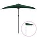 Syfax Balkonparasol half met aluminium paal 270x144 cm groen