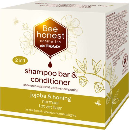 Bee Honest Shampoobar & Conditioner Jojoba & Honing 80 gr - Alle haartypes - Unisex