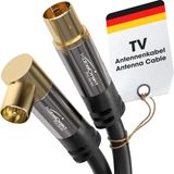 KabelDirekt Coaxkabel 2m IEC Zwart