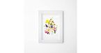 Homemania HOMRK-FRAME-007 Afbeelding met lijst natuur, bloemen, meerkleurig, 30 x 3,6 x 40 cm