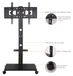Support TV mobile sur roulettes - Support au sol pour écrans de 81–178 cm - Montage fixe - VESA 600 x 400 - Convient aux écrans jusqu'à 40 kg - Design fin - Noir