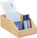 Merkloos Relaxdays bureau organizer - bamboe - 3 vakken - 9 x 15,5 x 25,5 cm - kantoor
