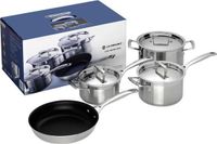 Le Creuset Pannenset - 4 pannen - RVS - Zilver