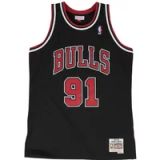 Mitchell & Ness NBA Chicago Bulls Dennis Rodman T-shirt Zwart Heren Maat M