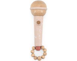 Label Label Wooden Microphone - Houten Speelmicrofoon - Roze